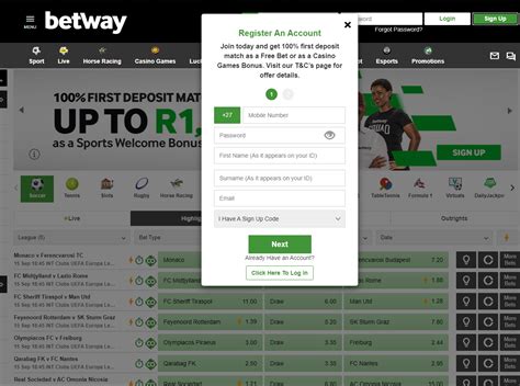 betway sign up code south africa